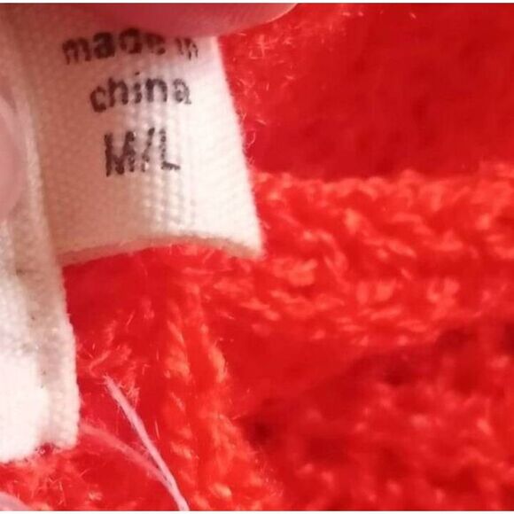 DREAMERS RED DRESS BOUTIQUE ORANGE CARDIGAN SZ.M/L EUC. - Picture 8 of 10